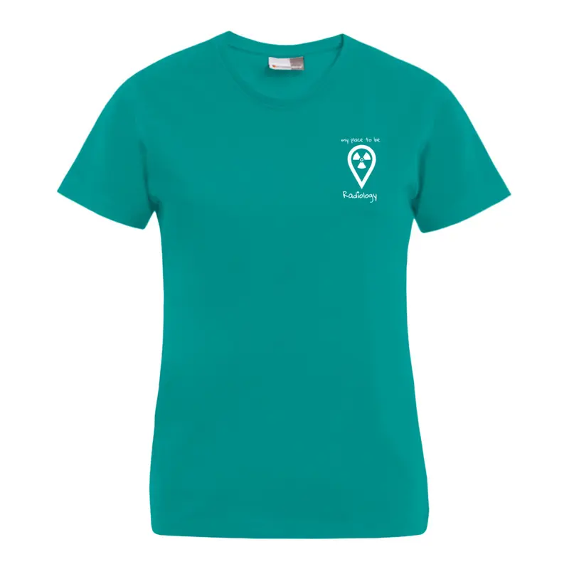 T-Shirt (Damen) - my place to be Radiology (kleines Logo)