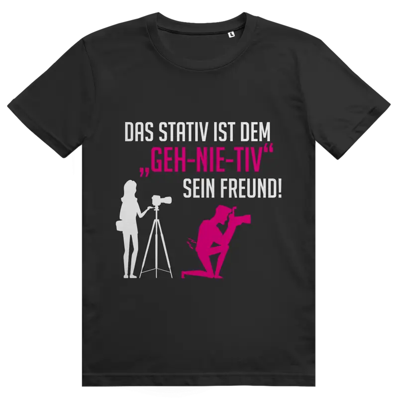 T-Shirt Stativ "geh-nie-tiv" Rosa