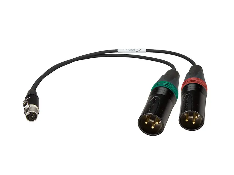 TA5F auf 2x XLR-3M - Stereo Adapterkabel - Perivox® Y-Kabel (SKA-TA5)