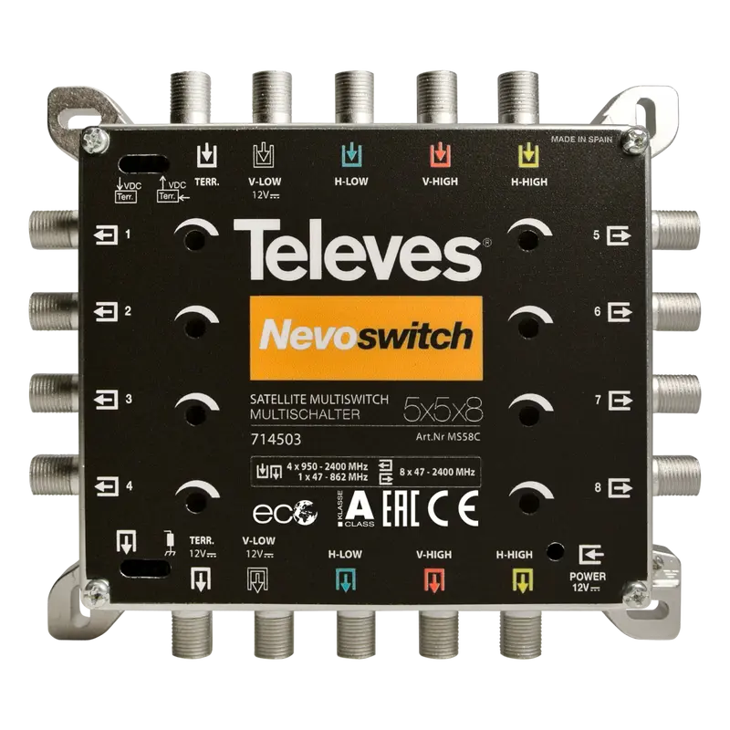 Televes MS58C NEVO-Multischalter 5 in 8 kaskadierbar