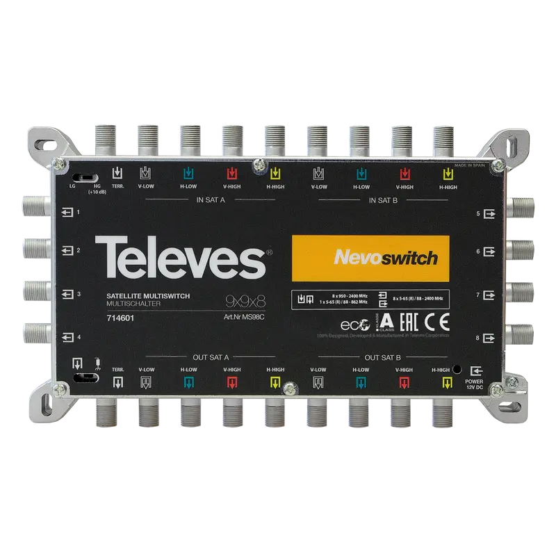 Televes MS98C NEVO-Multischalter 9 in 8 kaskadierbar