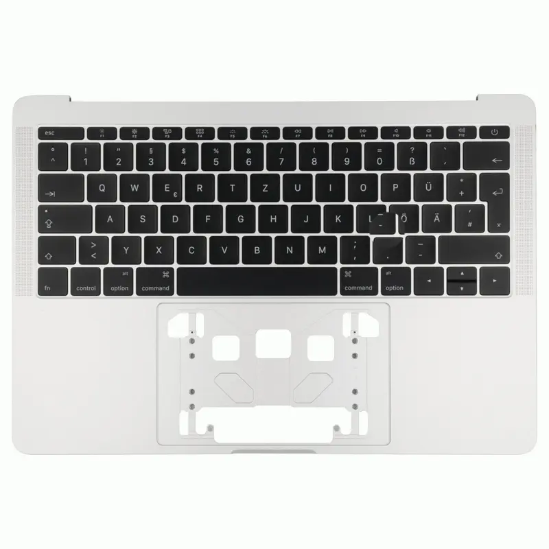 Topcase mit Tastatur kompatibel für MacBook Pro 13" (A1708 2016) silver QWERTZ
