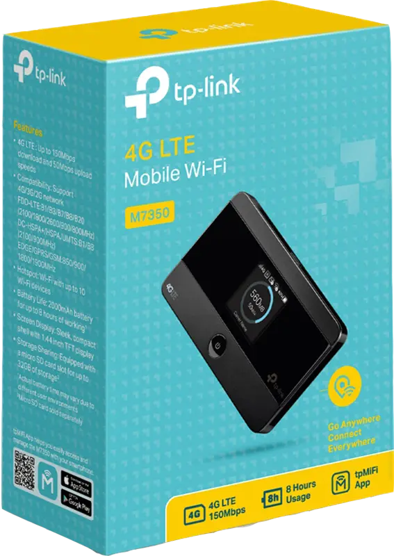 TP-Link M7350 - mobiler Hotspot - 4G LTE Schwarz