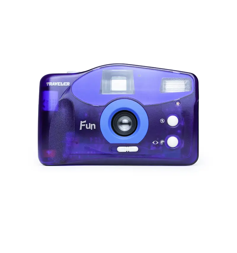 Traveler Fun Purple Transparent 35mm Point & Shoot Film Camera