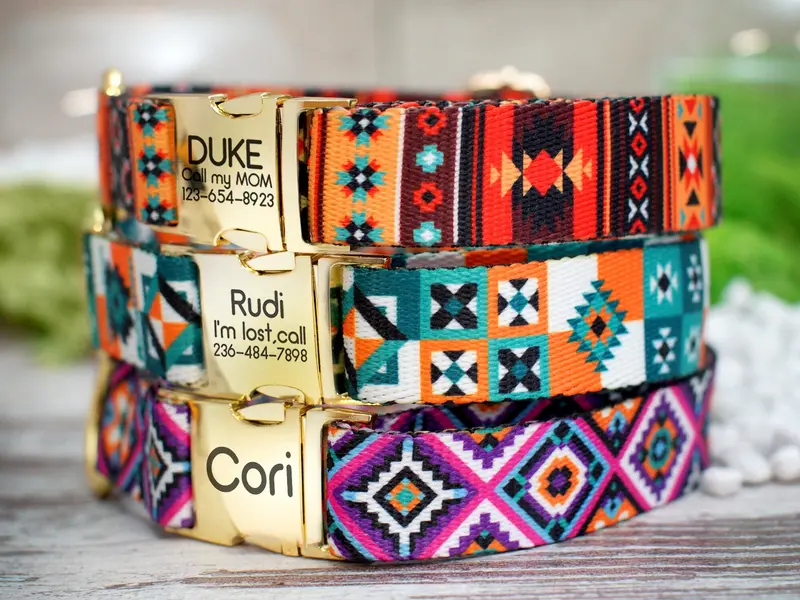 Tribal Dog Collar Personalized