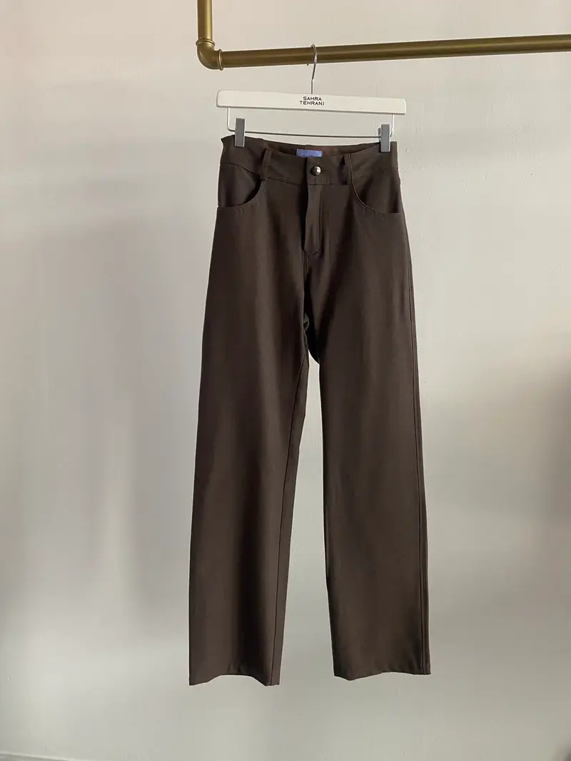 Trousers Straight Braun