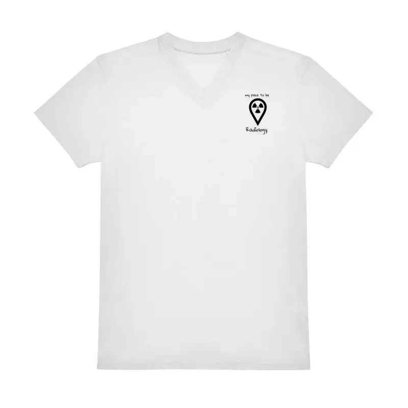 V-Auschnitt T-Shirt (Herren) - my place to be Radiology (kleines Logo)