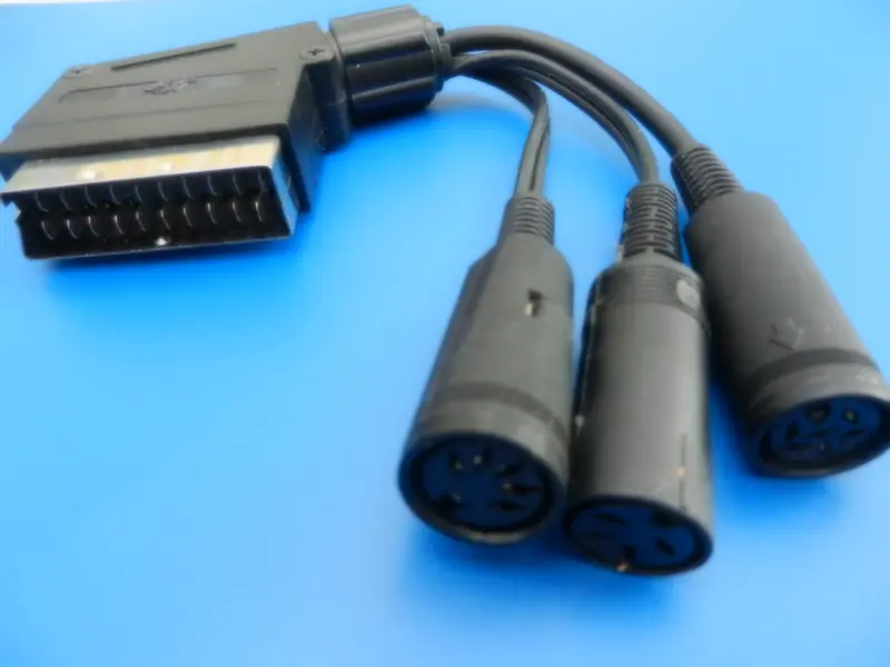 Video Adapter Scart Din 6 polig Stecker, 4 pol. und 5 pol. Kupplung