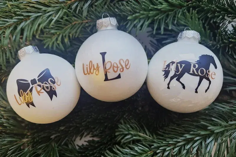 Weihnachtskugel, große Christbaumkugel personalisiert