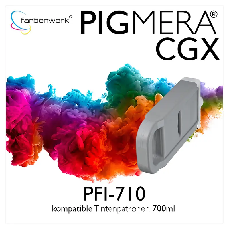 Wiederaufbereitete Tintenpatrone 700ml Pigmera CGX für PFI-710