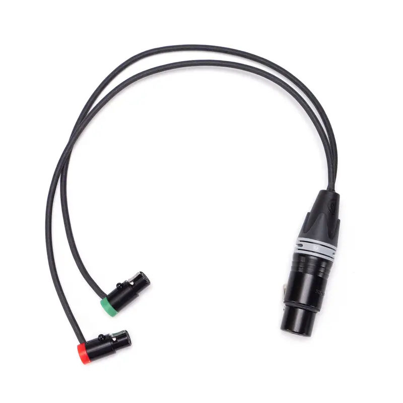 XLR-5F auf 2x Low Profile TA3F - Stereo Adapter Kabel - Perivox® Y-Kabel