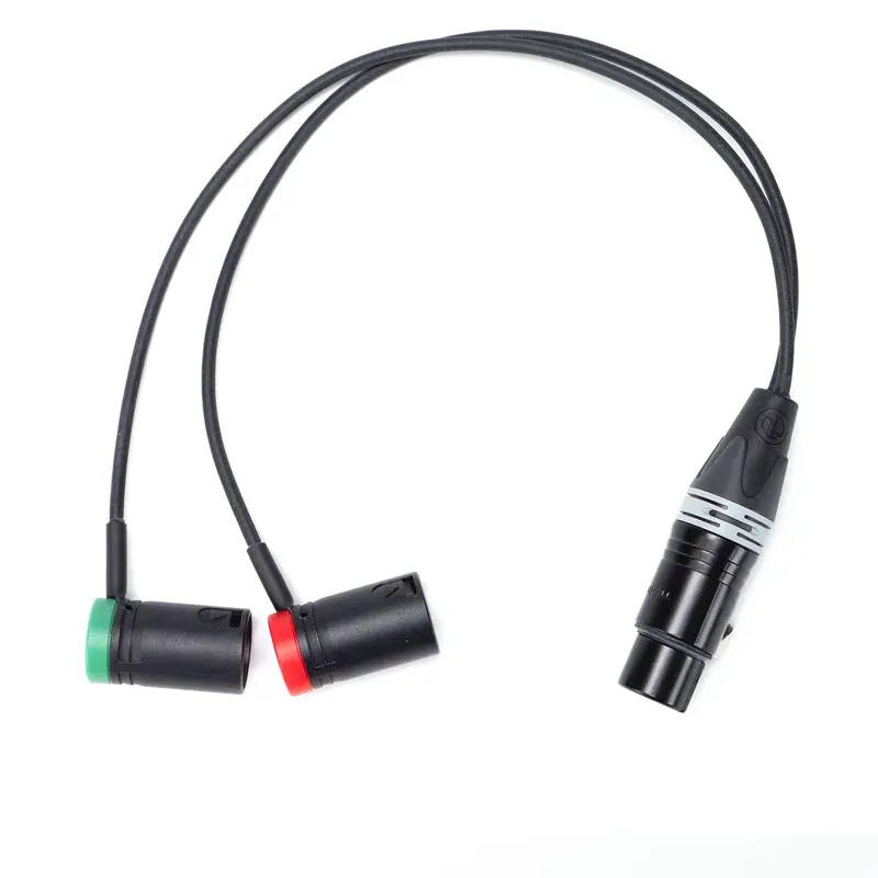 XLR-5F auf 2x Low Profile XLR-3M - Stereo Adapter Kabel - Perivox® Y-Kabel